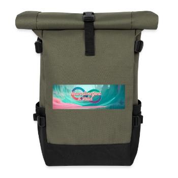 Neurodivergent & Valid - Rolltop Rucksack - Olive/Schwarz - Vorne