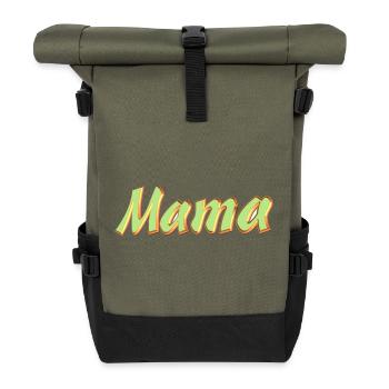 Kosename Mama 3D Style - Rolltop Rucksack - Olive/Schwarz - Vorne