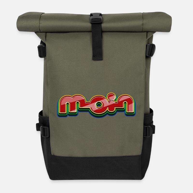 Moin - Rolltop Rucksack - Olive/Schwarz