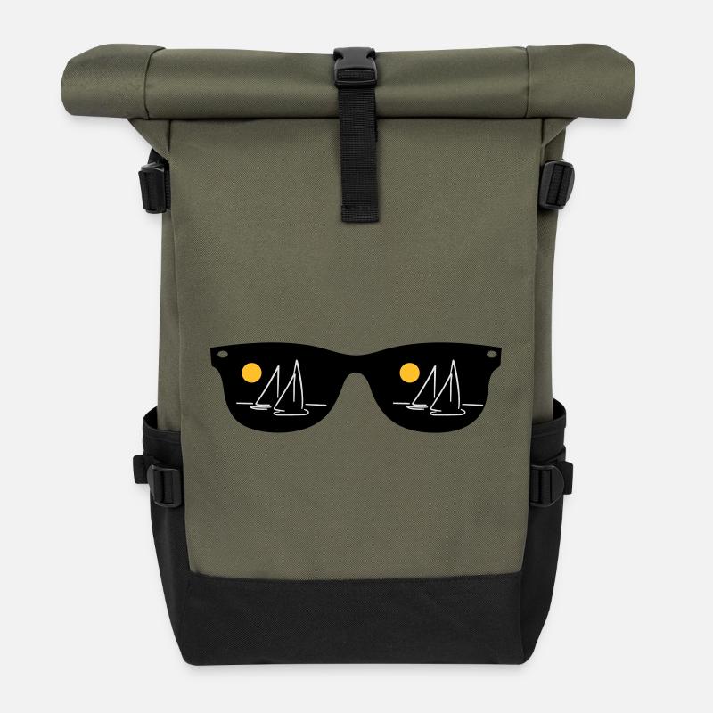 segeln - Rolltop Rucksack - Olive/Schwarz
