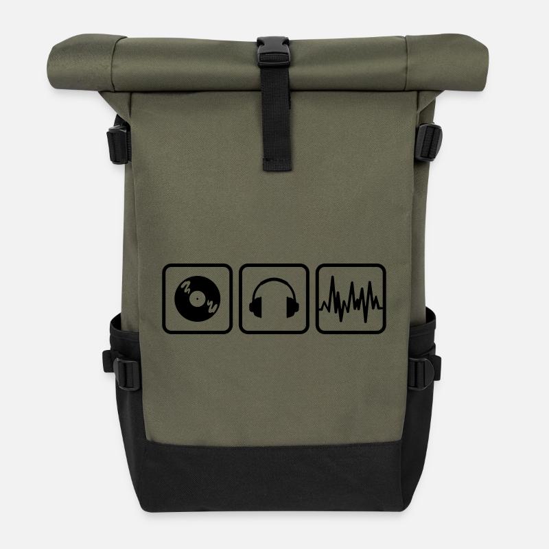 dj - Rolltop Rucksack - Olive/Schwarz