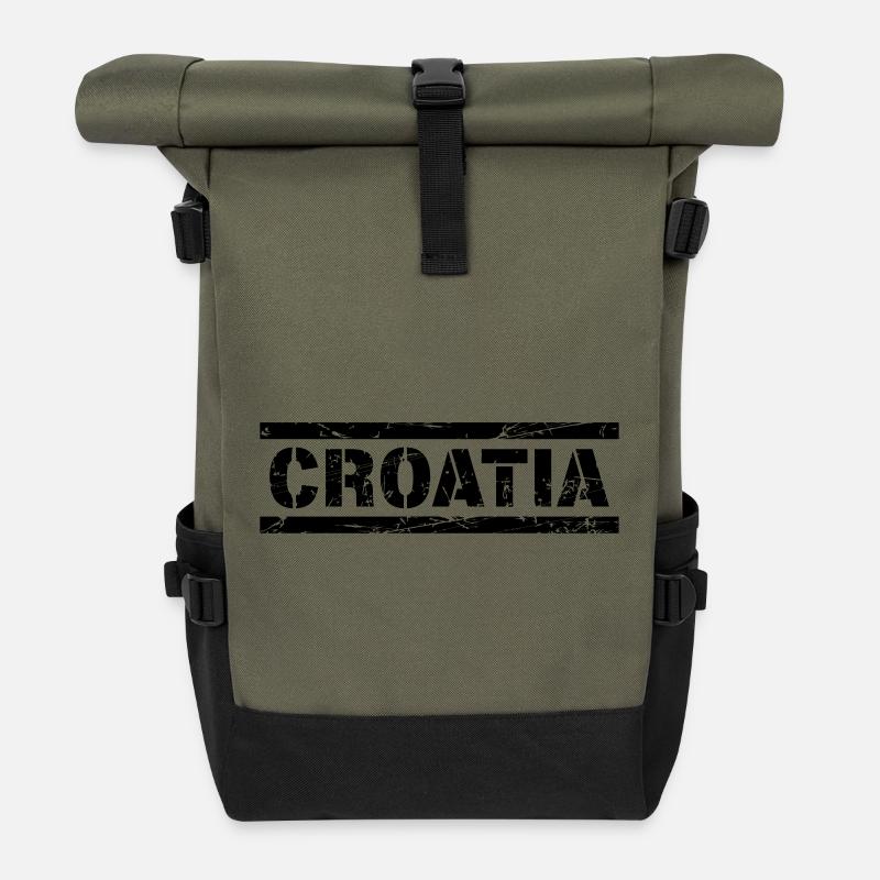 Croatia - Rolltop Rucksack - Olive/Schwarz