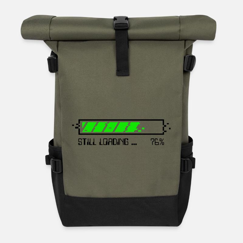 Still Loading – Patience Gamer - NO - Roll Top Backpack - olive/black