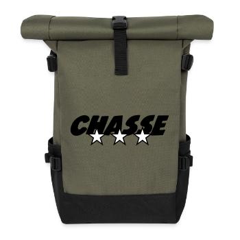 Chasse - Chasseur - Sac à dos roll top - olive/noir - Devant