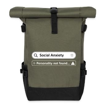 Anxiété liée à la sensibilisation à la santé mentale - Sac à dos roll top - olive/noir - Devant