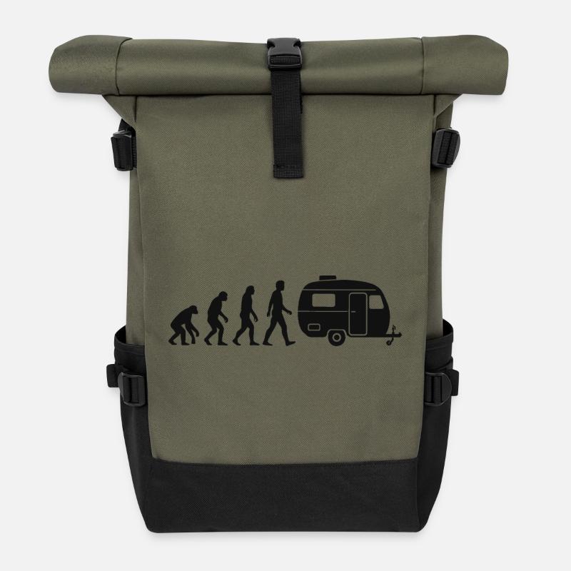 Evolution Caravan Camper - Roll Top Backpack - olive/black