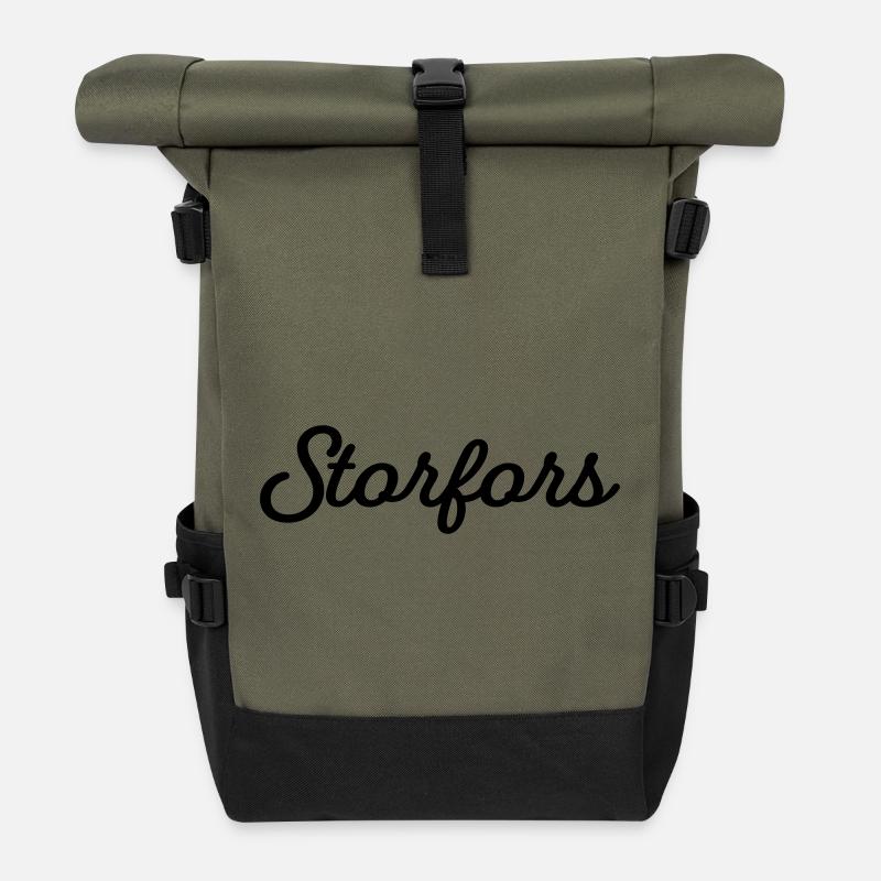 Storfors schwarz - Rolltop Rucksack - Olive/Schwarz