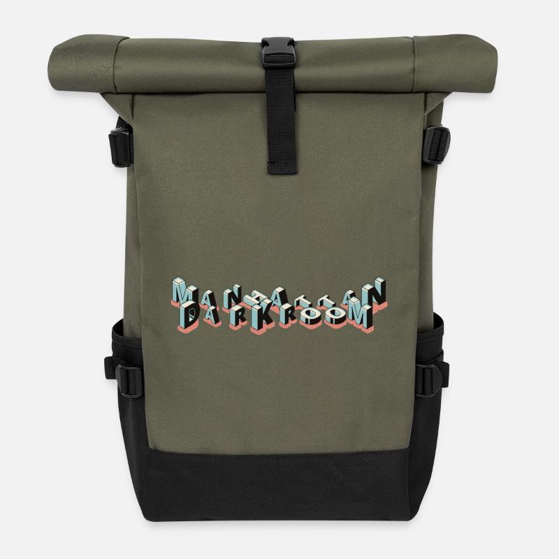 Manhattan Darkroom - Roll Top Backpack - olive/black