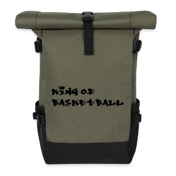 Basketball - Basket Ball - Game - Sport - Player - Roll Top Backpack - olive/black - Front