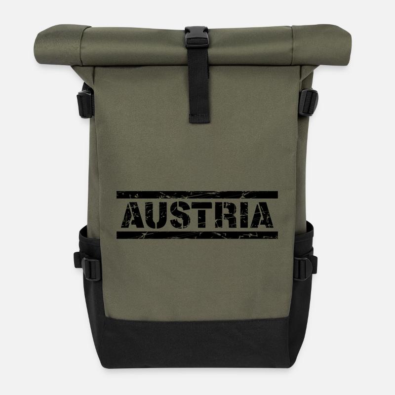 Austria - Rolltop Rucksack - Olive/Schwarz