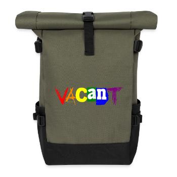 Vacant Lettering 2 - Roll Top Backpack - olive/black - Front