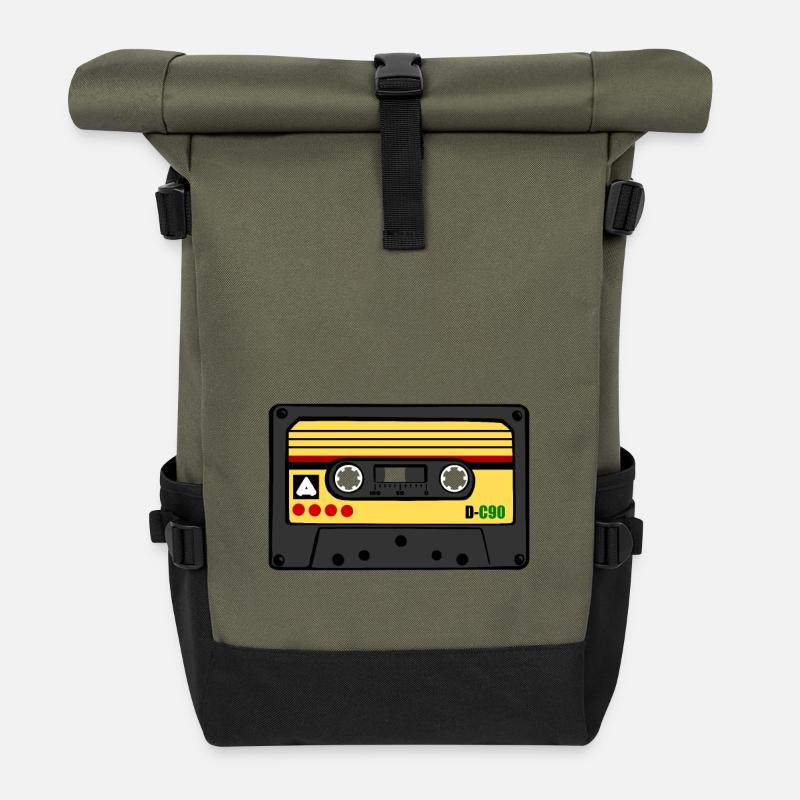 Mix tape - Roll Top Backpack - olive/black