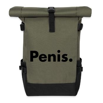 Penis - Rolltop Rucksack - Olive/Schwarz - Vorne