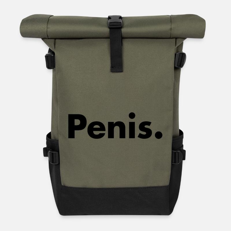Penis - Rolltop Rucksack - Olive/Schwarz