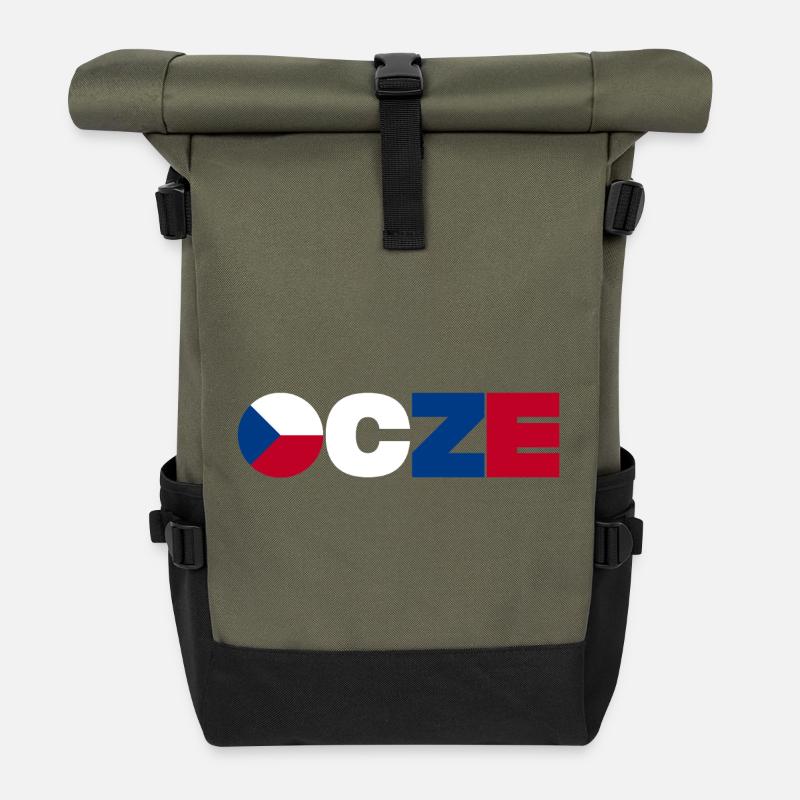 République tchèque - Sac à dos roll top - olive/noir