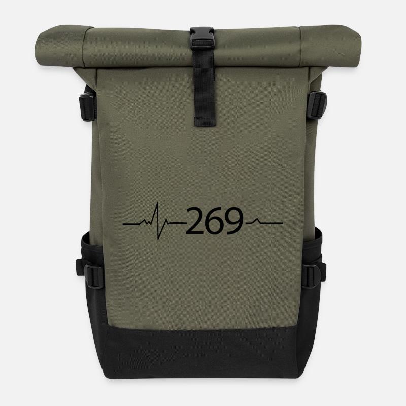 269 - RESPECT LIFE - Rolltop Rucksack - Olive/Schwarz