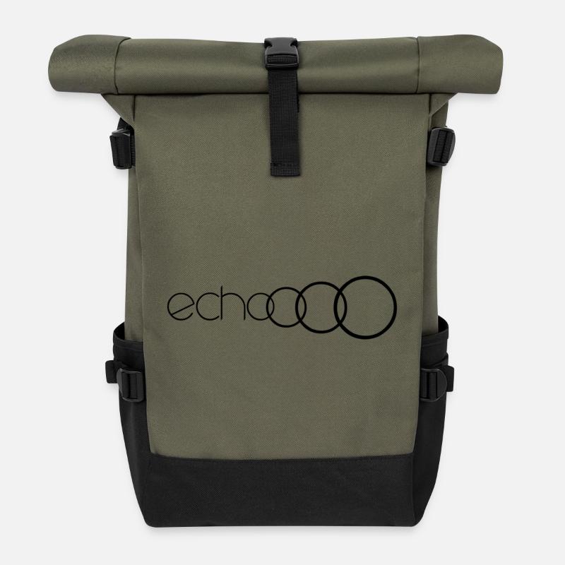 echoooo - Rolltop Rucksack - Olive/Schwarz