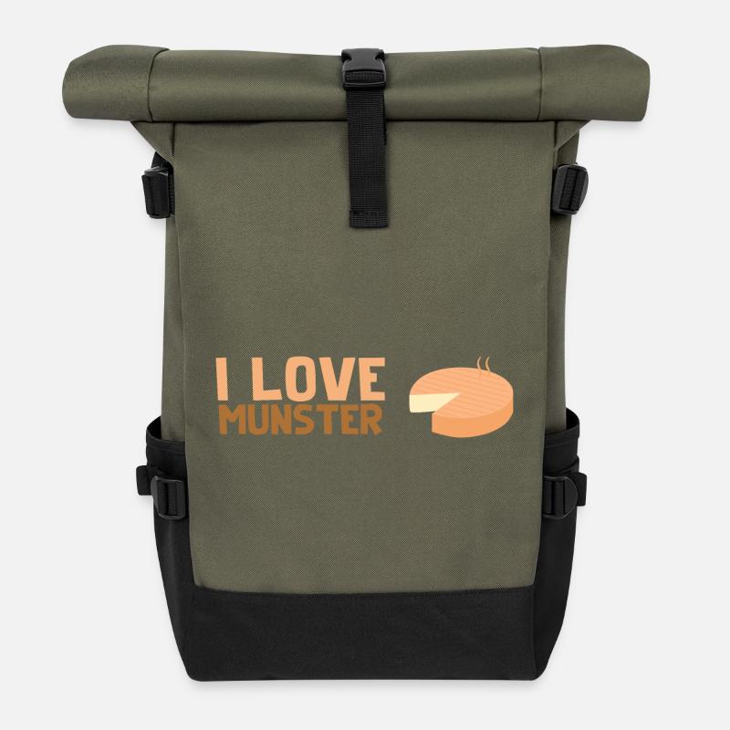 I Love Munster - Roll Top Backpack - olive/black