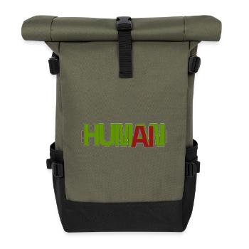 Mensch - Rolltop Rucksack - Olive/Schwarz - Vorne
