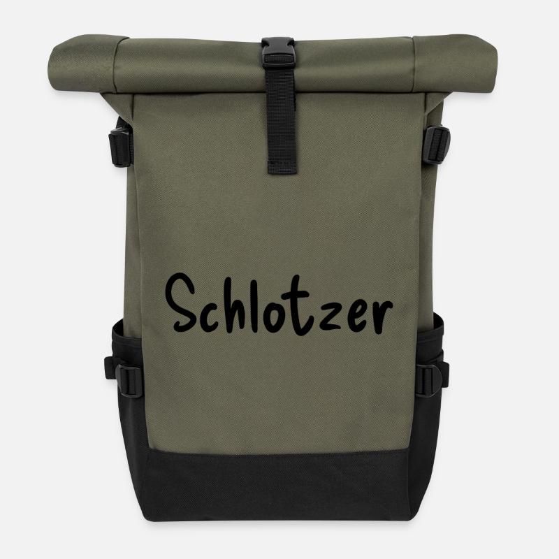 Schlötzer - Roll Top Backpack - olive/black