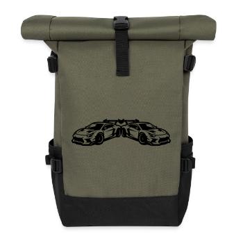 Tuning de voitures Voiture de sport - Sac à dos roll top - olive/noir - Devant