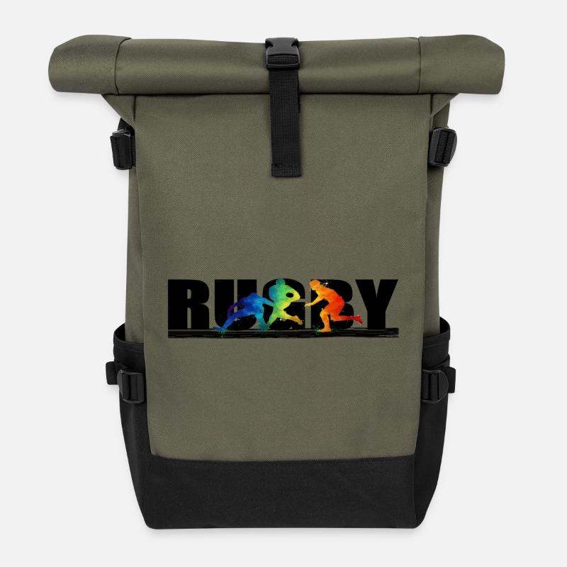 Rugby - Rolltop Rucksack - Olive/Schwarz