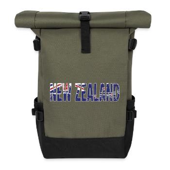 Logo de la Nouvelle-Zélande Drapeau symbole de la Nouvelle-Zélande - Sac à dos roll top - olive/noir - Devant