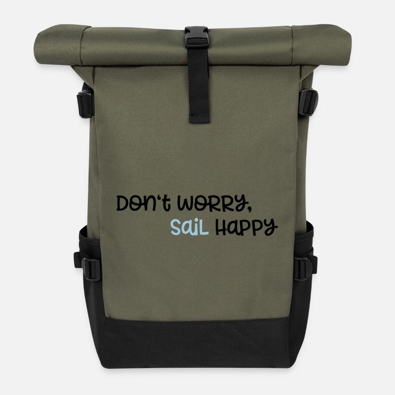 segeln - Rolltop Rucksack - Olive/Schwarz