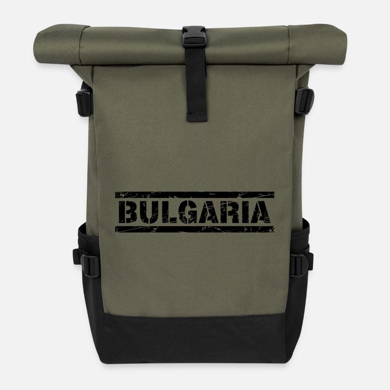 Bulgaria - Rolltop Rucksack - Olive/Schwarz