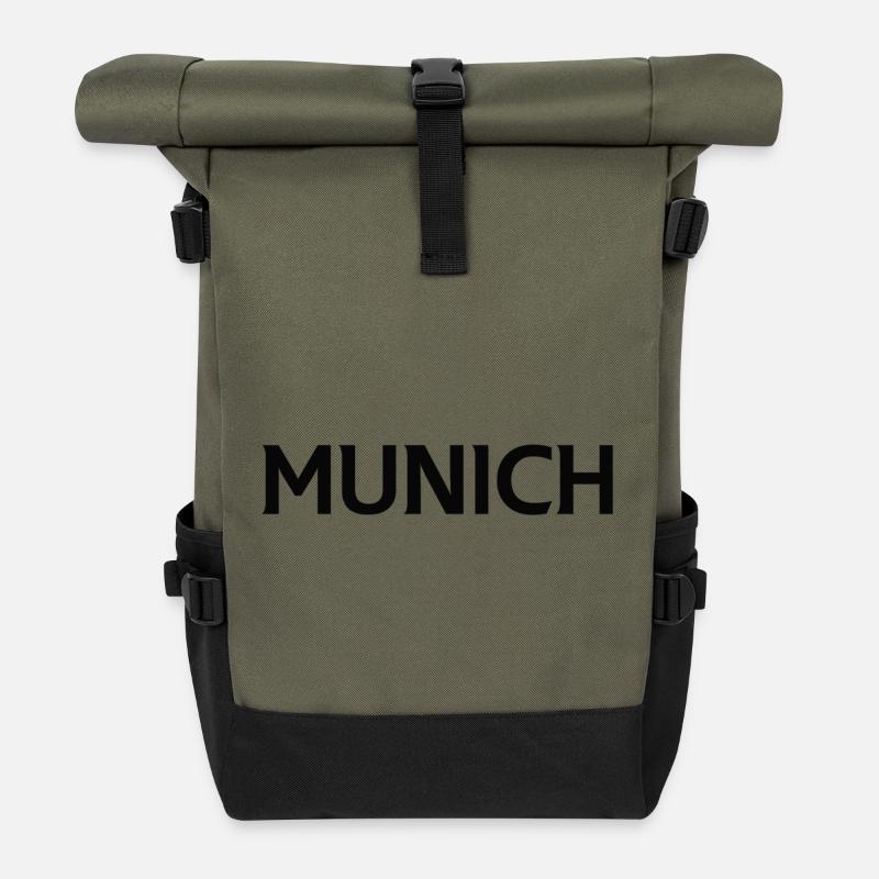 Munich Munchen - Roll Top Backpack - olive/black