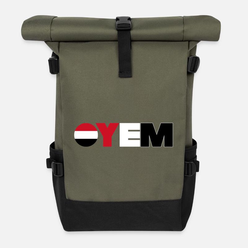 Yemen - Roll Top Backpack - olive/black