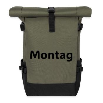 Motivations Montag Wochenstart - Sac à dos roll top - olive/noir - Devant