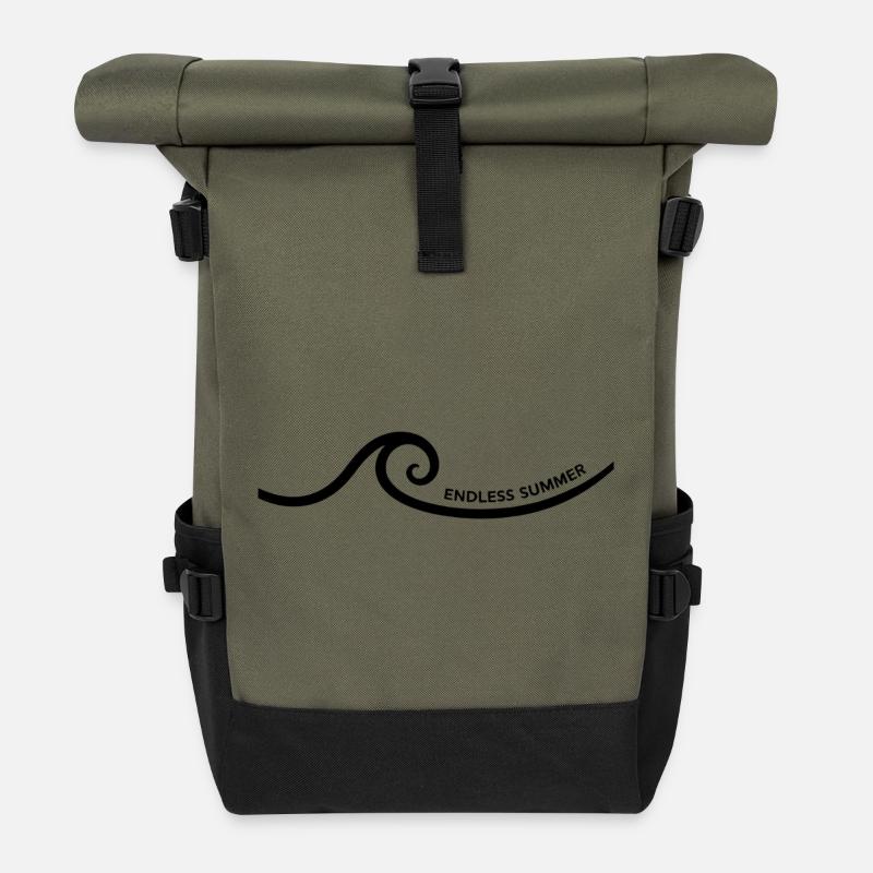 endless summer - Rolltop Rucksack - Olive/Schwarz