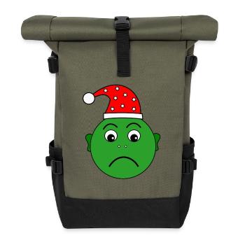 Noch ein Weihnachtsmuffel - Rolltop Rucksack - Olive/Schwarz - Vorne