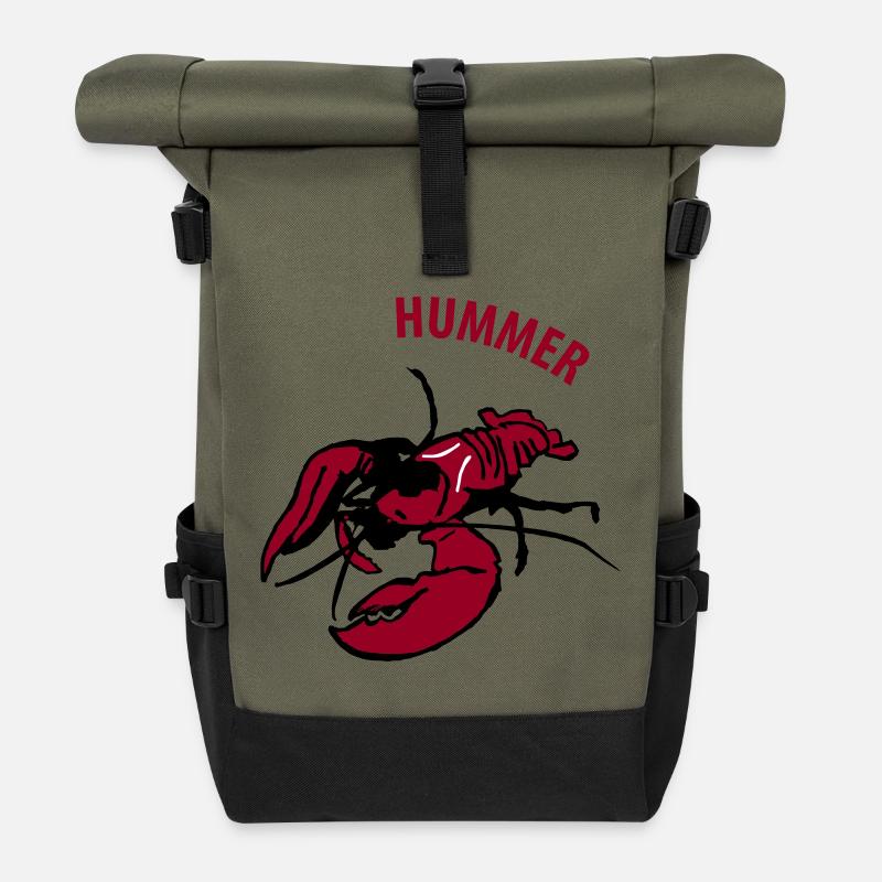 Homard - Sac à dos roll top - olive/noir