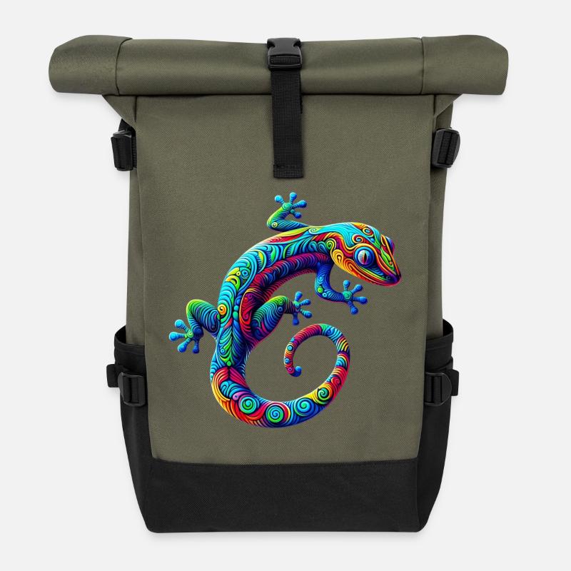 Gecko - Rolltop Rucksack - Olive/Schwarz
