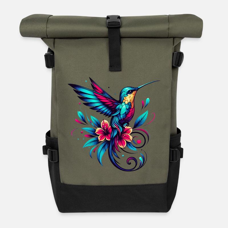 Colibri - Sac à dos roll top - olive/noir