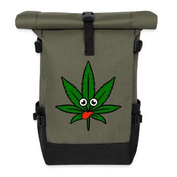 Sweedy is here! - Roll Top Backpack - olive/black - Front