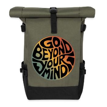 Allez au-delà de votre - Sac à dos roll top - olive/noir - Devant