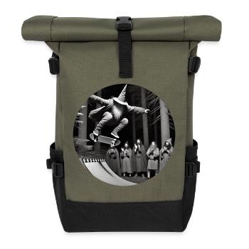 Crazy Wizard Skateboard - Sac à dos roll top - olive/noir - Devant