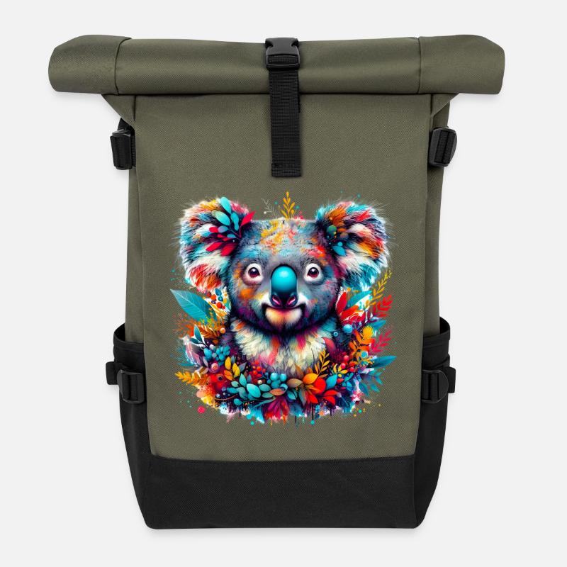Koala - Rolltop Rucksack - Olive/Schwarz