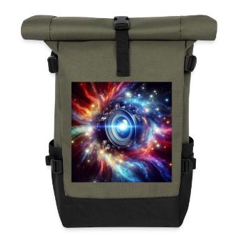 Fotofanatisch und Kreativ - Rolltop Rucksack - Olive/Schwarz - Vorne