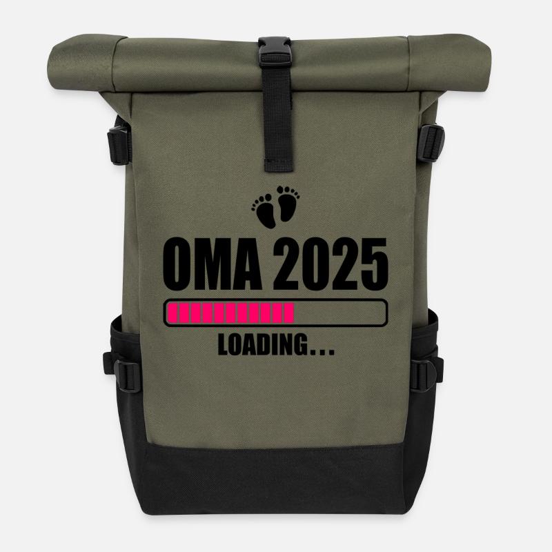 Oma 2025 loading - Rolltop Rucksack - Olive/Schwarz