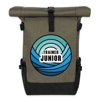 Trainer Junior Nachfolger Sohn Kind Junge - Rolltop Rucksack - Olive/Schwarz - Vorne