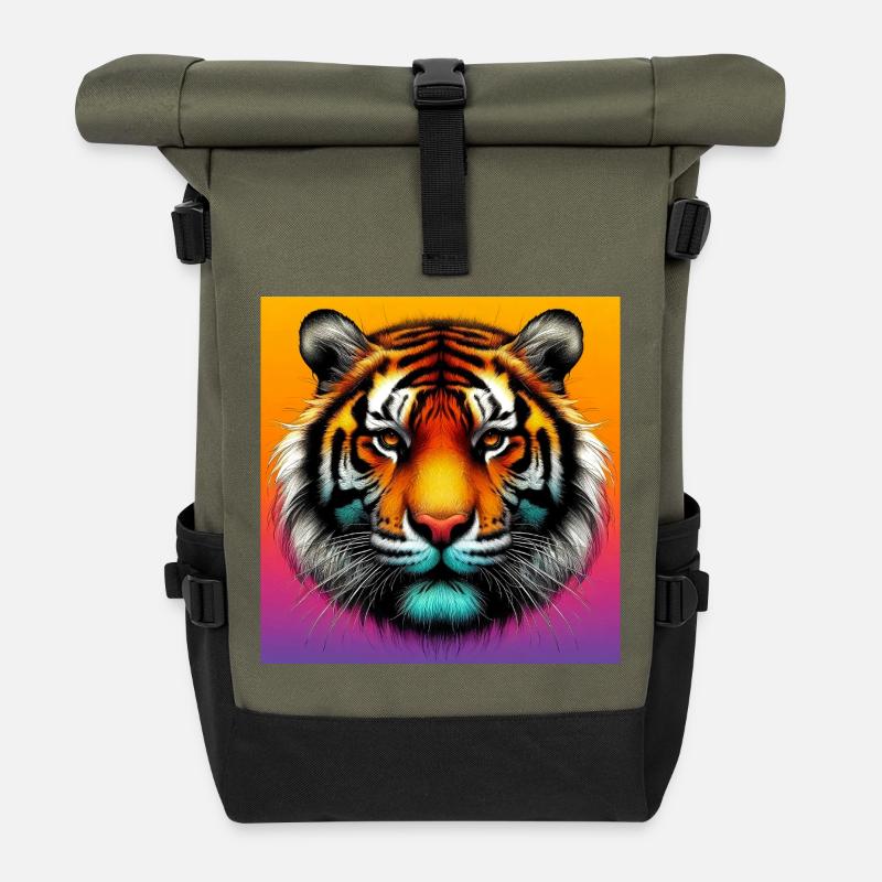 Tiger - Rolltop Rucksack - Olive/Schwarz