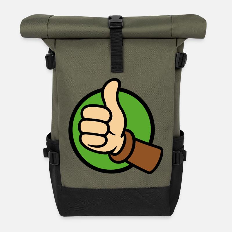 I Like It! - Roll Top Backpack - olive/black