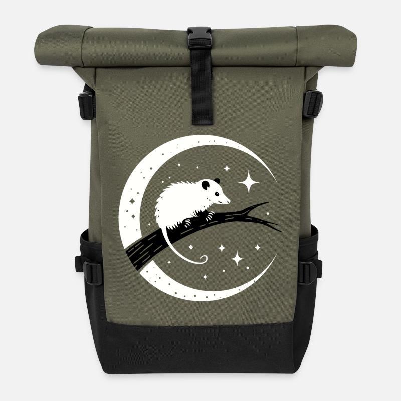 Opossum - Rolltop Rucksack - Olive/Schwarz
