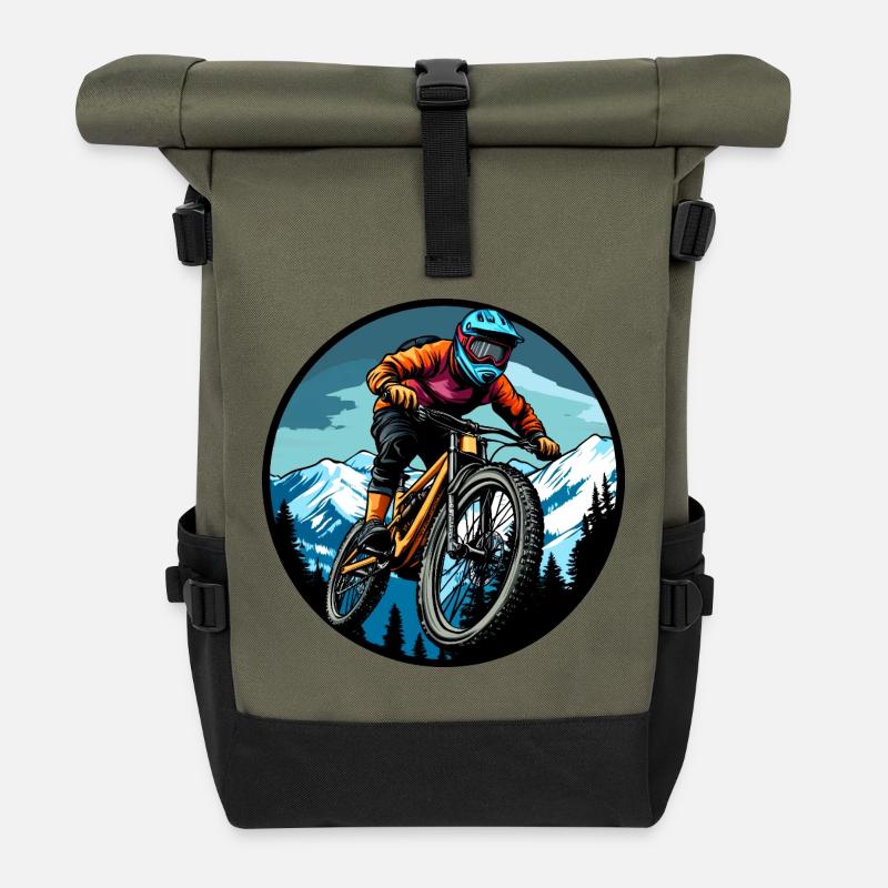 Freeride Biker - Rolltop Rucksack - Olive/Schwarz