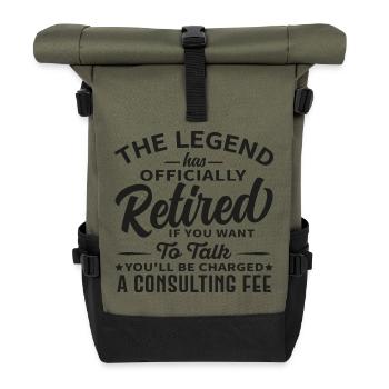 Retired 2026 Consulting Fee - Roll Top Backpack - olive/black - Front