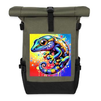 Gecko - Rolltop Rucksack - Olive/Schwarz - Vorne